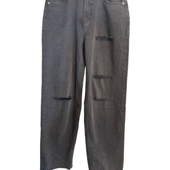 2/$30 NWT PrettyLittleThing 4 Washed Black Ripped Knee Boyfriend Jeans - Picture 7 of 16